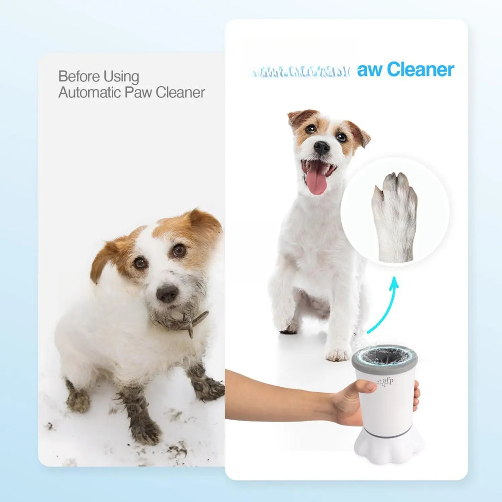 ALL for PAWS Automatic Dog Paw Cleaner, Dog Foot Washer Electric Paw Washer for Dogs Portable Paw Cleaner Cup, Mud Paw Clean Station, Silicone Brush Soft for Paws, Two Speed, Suction Cup Bottom