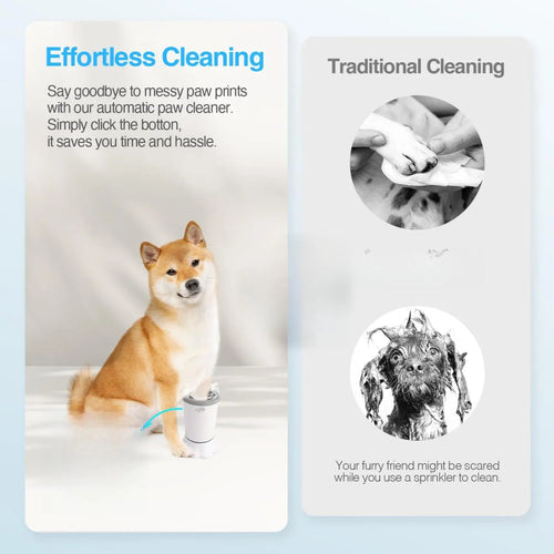 ALL for PAWS Automatic Dog Paw Cleaner, Dog Foot Washer Electric Paw Washer for Dogs Portable Paw Cleaner Cup, Mud Paw Clean Station, Silicone Brush Soft for Paws, Two Speed, Suction Cup Bottom