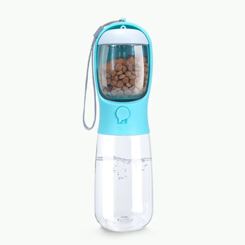 Portable Dog Water Bottle with Food Container – Travel Puppy Water Bowl & Automatic Feeder | Leak-Proof Pet Dispenser for Walking, Hiking, Camping | Essential for Yorkie, Chihuahua, Cat & Small Dogs