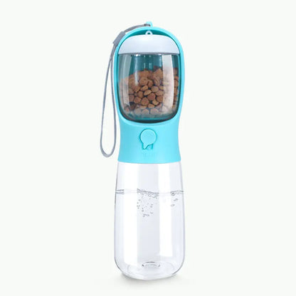 Portable Dog Water Bottle with Food Container – Travel Puppy Water Bowl & Automatic Feeder | Leak-Proof Pet Dispenser for Walking, Hiking, Camping | Essential for Yorkie, Chihuahua, Cat & Small Dogs