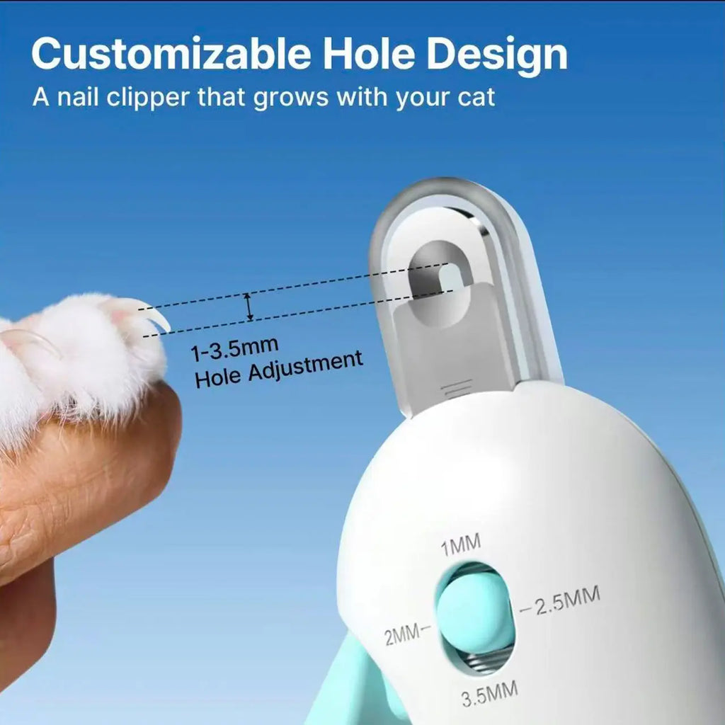 Pet Nail Clipper with Adjustable Aperture, 1 Count Pet Nail Trimmer with Nail File for Puppies, Safe Pet Claw Clipper Grooming Tool for Indoor & Outdoor Paw Trimmer