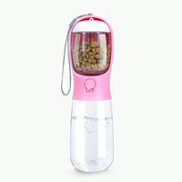 Portable Dog Water Bottle with Food Container – Travel Puppy Water Bowl & Automatic Feeder | Leak-Proof Pet Dispenser for Walking, Hiking, Camping | Essential for Yorkie, Chihuahua, Cat & Small Dogs