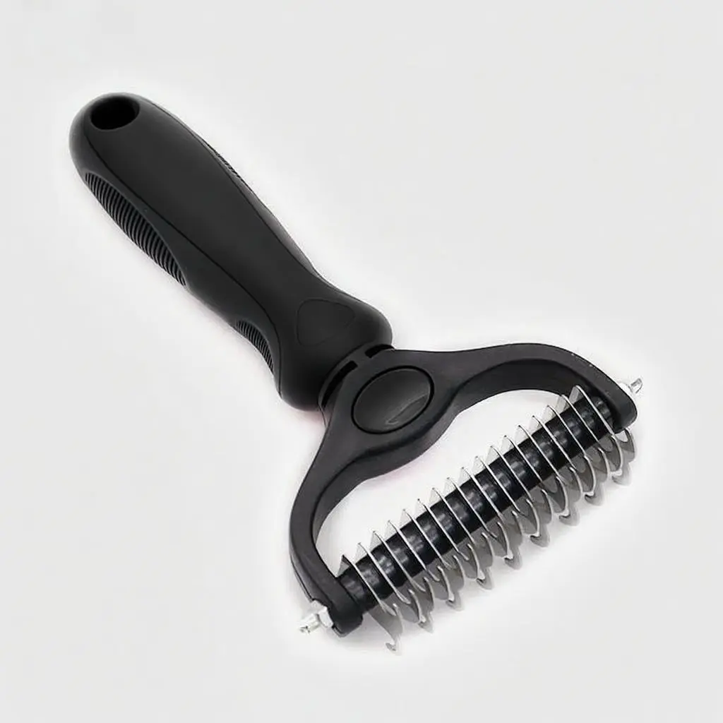 Pet Gromming Brush for Dogs & Cats Double Sided Shedding, No More Flying Hair Versatile, Grooming Tool for Regular Care